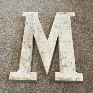 Rustic “M” Wall Letter
